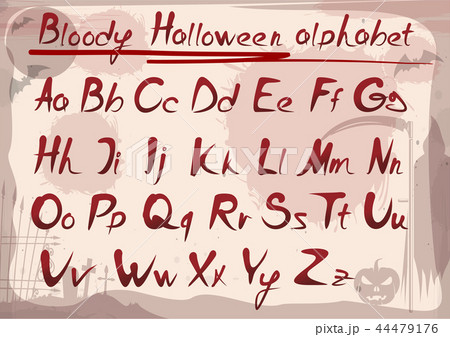 Bloody halloween alphabet 44479176