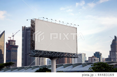 blank big billboard on highway in city town 44483169