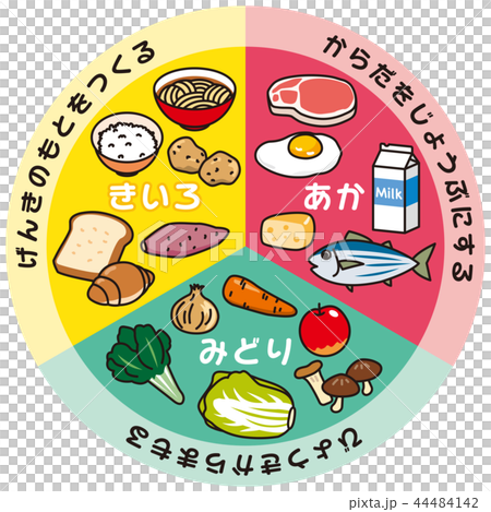 营养素三色食品集团 图库插图