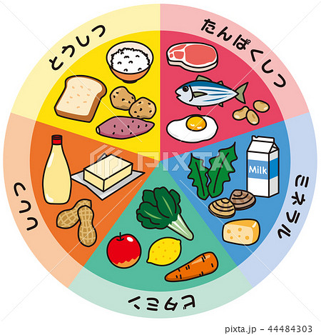 五大栄養素のイラスト素材