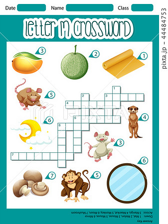 Letter M crossword worksheet 44484753