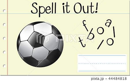 Spell English Word Footballのイラスト素材