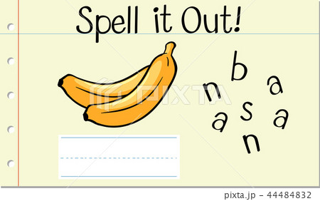Spell english word banana 44484832