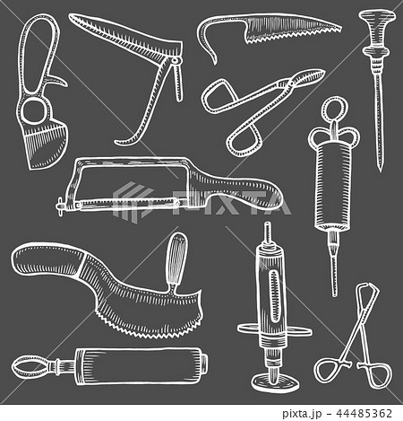 Medical tool collection illustration 44485362
