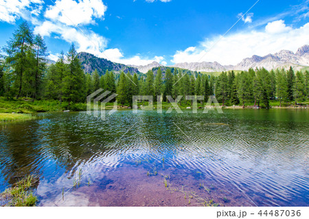 San Pellegrino lake in the Italian Dolomites 44487036