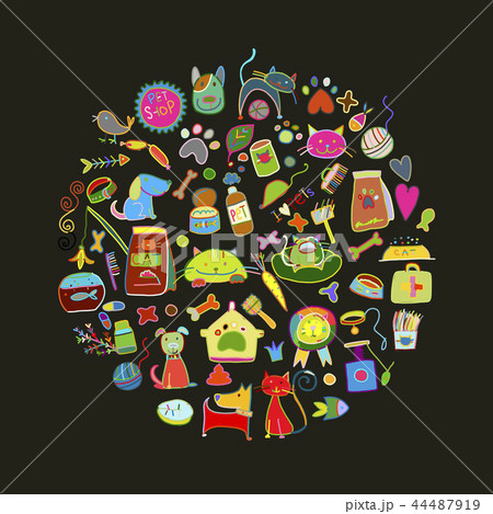 Pet shop background for your design 44487919