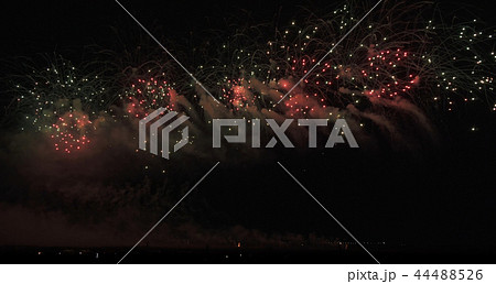 Colorful fireworks on the black sky background Colorful fireworks on the black sky background 44488526