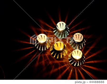 lantern with candle in night 44488666