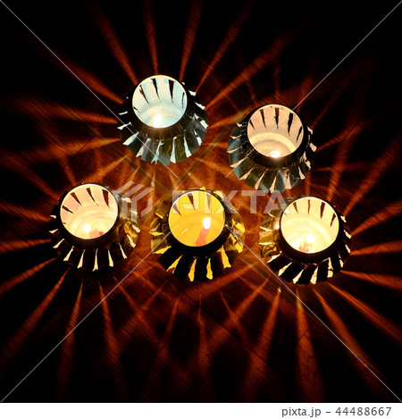 lantern with candle in night 44488667