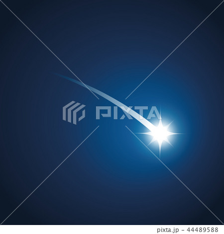 falling star in the dark sky 44489588