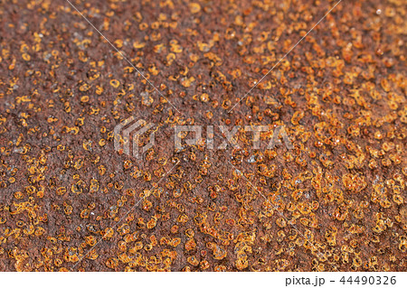 macro view on corrugated metal, orange mars abstract background 44490326