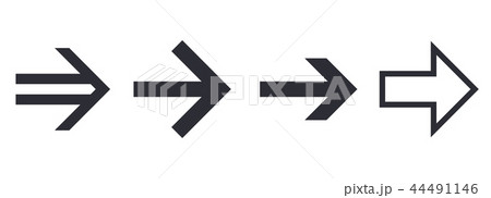 Black flat arrows 44491146