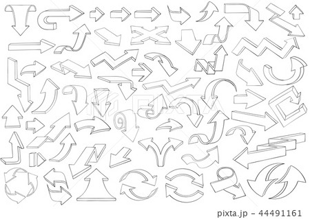 Arrows. Large collection of outline icons 44491161