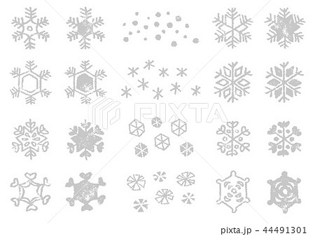 手描き　雪セット　はんこ 44491301