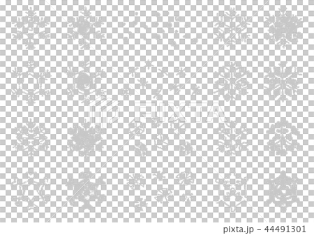 手描き　雪セット　はんこ 44491301