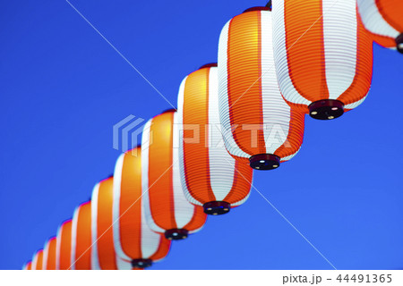 Asian Red Paper Lantern in the night 44491365