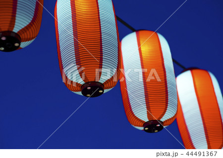 Asian Red Paper Lantern in the night 44491367