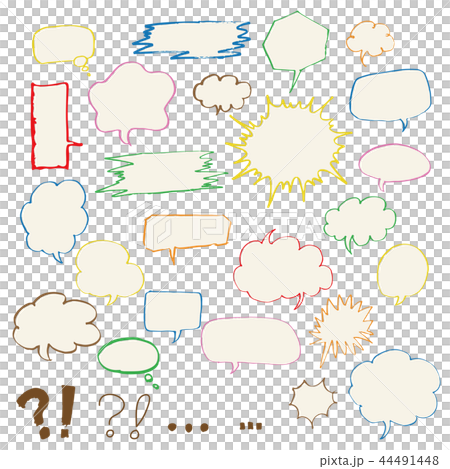 Callout set Line drawing color - Stock Illustration [44491448] - PIXTA