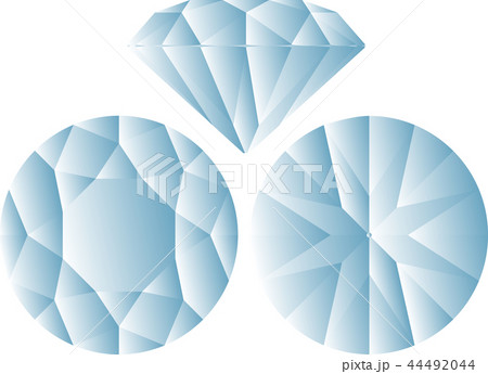 ダイヤモンド ブリリアントカットのイラスト素材