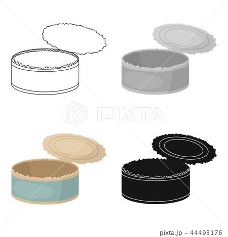 Opened metal tin can icon in cartoon style... - Stock Illustration  [44493176] - PIXTA
