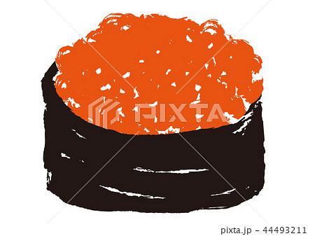 軍艦巻　イクラ　寿司　水彩画 44493211