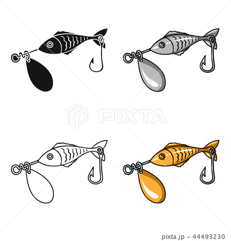 Fishing bait icon in cartoon style isolated on white background. Fishing symbol stock vector 44493230