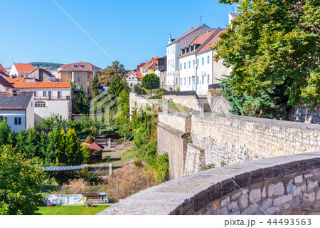 Fortification walls and baileys in historical city centre of Litomerice, Czech Republic 44493563