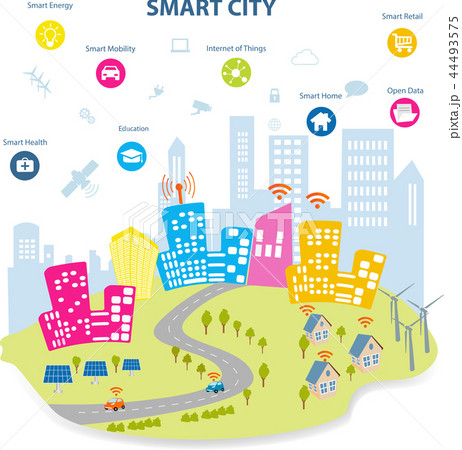 Smart City and Internet of things concept 44493575