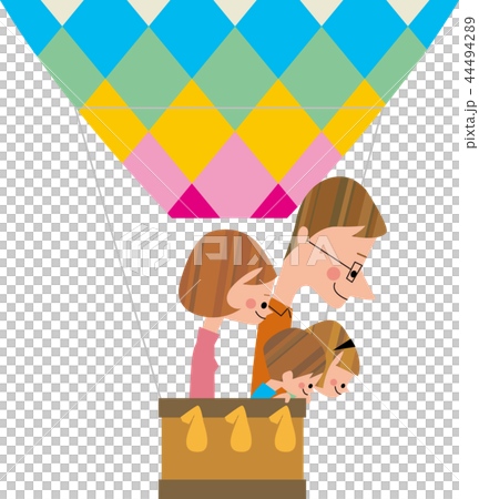 Families riding a balloon 44494289