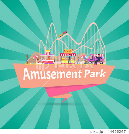 Amusement Park Banner, Title Vector Illustration Amusement Park Banner, Title Vector Illustration 44496267