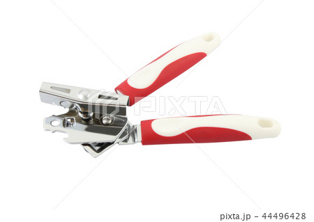 Twist can opener opened head on white background. 44496428
