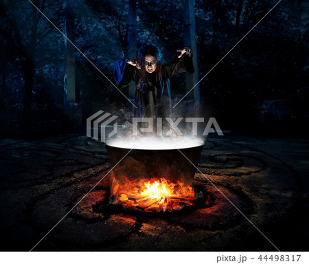 Witch in night forest version Witch in night forest version 44498317