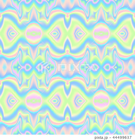 Holographic waves seamless pattern. Vector illustration 44499637