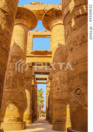 Ruins of the beautiful ancient temple in Luxor. Ruins of the beautiful ancient temple in Luxor. 44500632