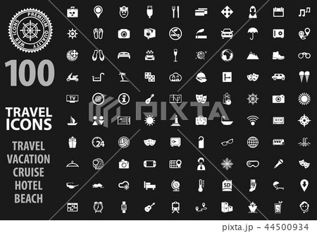 Travel icons Paper set 44500934