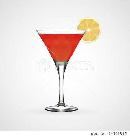 Red cocktail glass, vector Red cocktail glass, vector 44501316