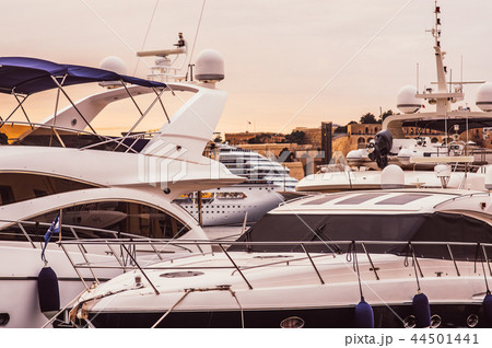 Yachts in marine of Senglea, Malta 44501441