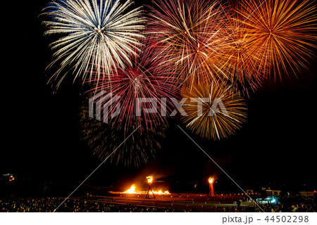 石川県　川北まつり北國大花火川北大会　第33回川北まつり　比較明合成 44502298