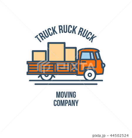 Truck with Cargo. Moving Company Logo. Vector Truck with Cargo. Moving Company Logo. Vector 44502524