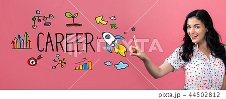 Career with young woman Career with young woman 44502812