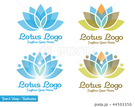 elegant Lotus flower logo 44503350