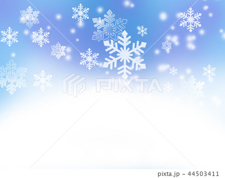 クリスマス　クリスマス背景　雪の結晶　雪　結晶　サンタクロース 44503411