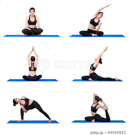 Young asian woman practice yoga pose exercise 44504922