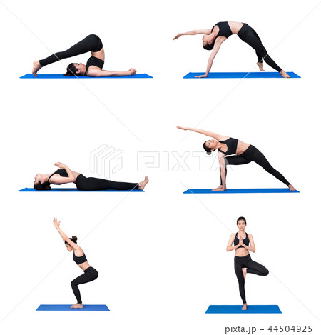 Young asian woman practice yoga pose exercise 44504925