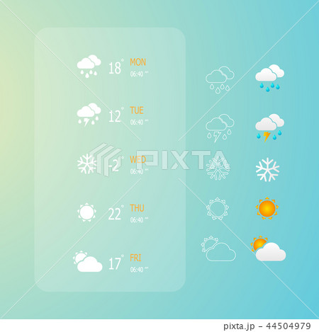 weather web icons set 44504979