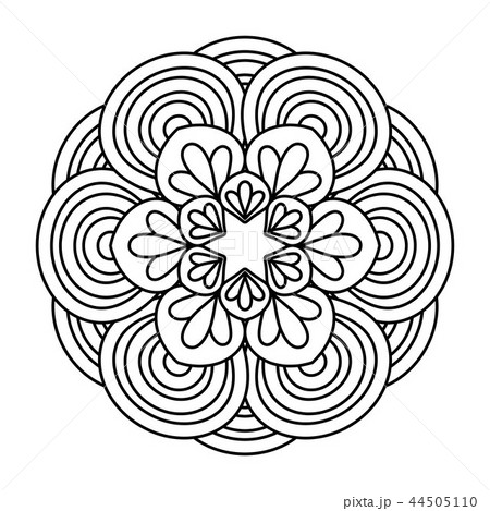 Flower Mandala vector illustration Flower Mandala vector illustration 44505110