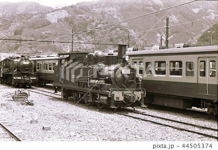 昭和54年 大井川鉄道時代の2109 蒸気機関車 千頭の写真素材