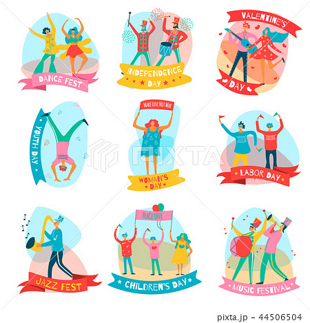 Parade Holiday People Flat Emblem Set 44506504