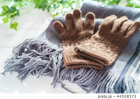 マフラーと手袋 44508573