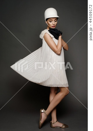 Beautiful lady at image from classic film 44509172